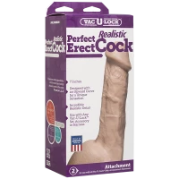 Фалоімітатор Doc Johnson - 7 Inch Perfect Erect Cock, велика головка, Vac-U-Lock — Просмотреть изображение 2