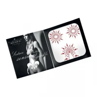 Пестіс з кристалів Petits Joujoux Gloria set of 3 - Red, прикраса на груди та вульву — Переглянути зображення 4