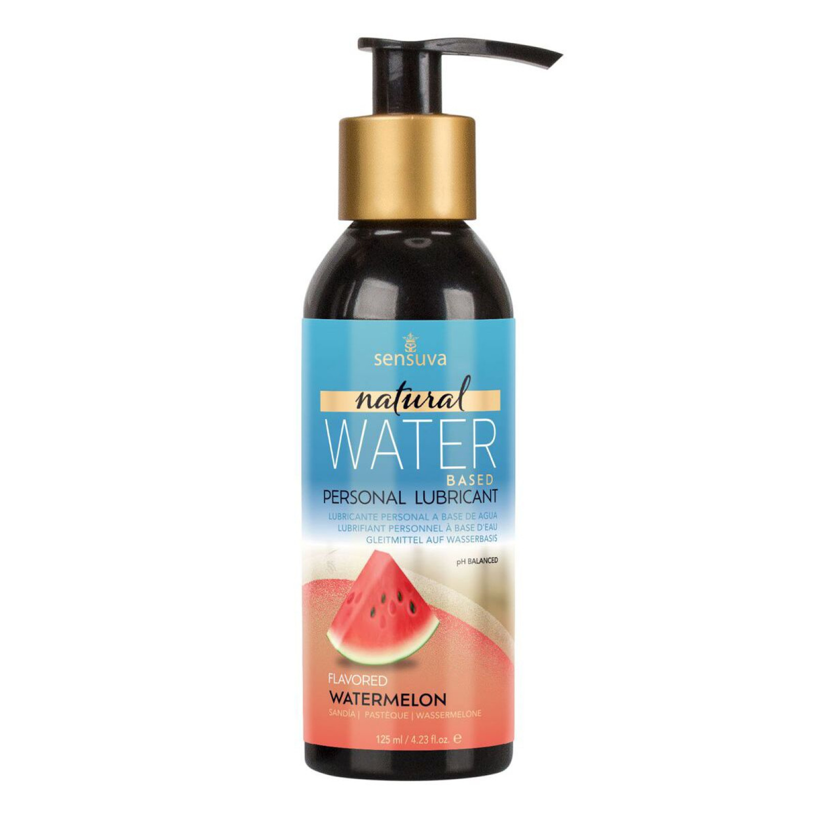 Смазка на водной основе Sensuva Natural Water-Based Watermelon (125мл) без глицерина и парабенов
