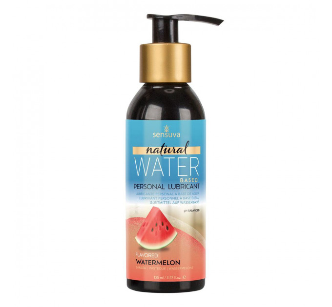 Змазка на водній основі Sensuva Natural Water-Based Watermelon (125мл) без гліцерину та парабенів