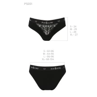 Трусики з широкою гумкою і мереживом Passion PS001 PANTIES M, black — Переглянути зображення 6
