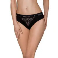 Трусики з широкою гумкою і мереживом Passion PS001 PANTIES M, black — Переглянути зображення 1