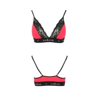 Еластичний топ з мереживом Passion PS001 TOP XL, red-black — Переглянути зображення 4