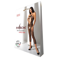 Сітчастий бодістокінг з відкритим животом Passion BS081 black — Переглянути зображення 9