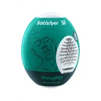 Самозмащувальний мастурбатор-яйце Satisfyer Masturbator Egg Naughty, одноразовий, не потребує змазки — Переглянути зображення 1
