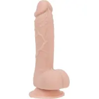 Реалістичний фалоімітатор на присосці ADDICTION — Mark 7,5″ Dildo With Balls, Beige — Переглянути зображення 1