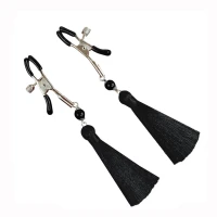 Затискач для сосків Art of Sex - Nipple clamps Black Tassels — Переглянути зображення 3