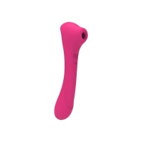 Вібратор та вакуумний кліторальний стимулятор 2-в-1 Alive Quiver Magenta Pink оновлена ​​модель — Переглянути зображення 1