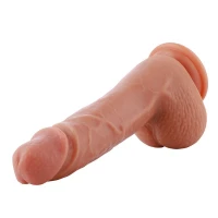 Ультрареалістичний фалоімітатор для секс-машин Hismith 8.3″ 2-layers Silicone Flesh Dildo, 2-шаровий — Переглянути зображення 1