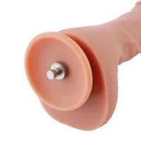 Ультрареалістичний фалоімітатор для секс-машин Hismith 8.3″ 2-layers Silicone Flesh Dildo, 2-шаровий — Переглянути зображення 10