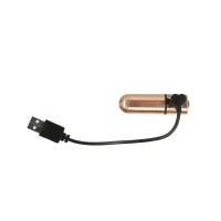 Віброкуля PowerBullet First-Class Bullet 2.5″ з Key Chain Pouch, Rose Gold, 9 режимів вібрації — Переглянути зображення 2