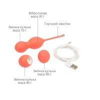 Смарт вагінальні кульки з вібрацією We-Vibe Bloom, діаметр 3,3 см, маса 45, 65, 80 г — Переглянути зображення 5