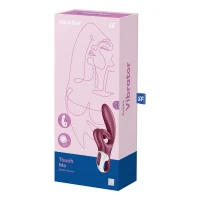 Вібратор-кролик Satisfyer Touch Me Red, подвійний відросток, 3 потужні мотори — Просмотреть изображение 12