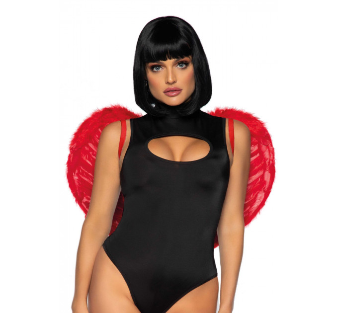 Крила дияволиці Leg Avenue devil wings Red, справжнє пір’я