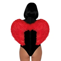 Крила дияволиці Leg Avenue devil wings Red, справжнє пір’я — Переглянути зображення 2