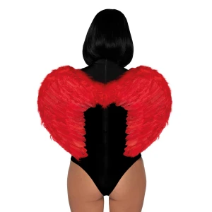 Крила дияволиці Leg Avenue devil wings Red, справжнє пір’я