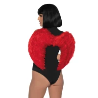 Крила дияволиці Leg Avenue devil wings Red, справжнє пір’я — Переглянути зображення 4