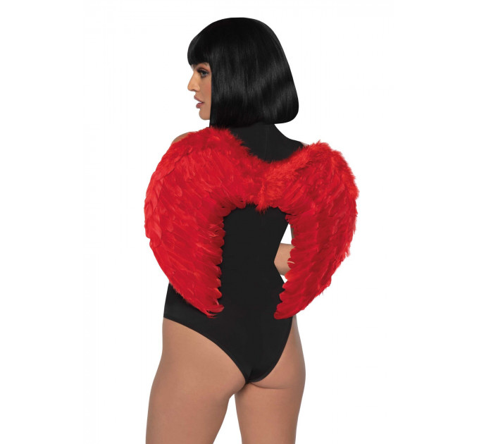 Крила дияволиці Leg Avenue devil wings Red, справжнє пір’я