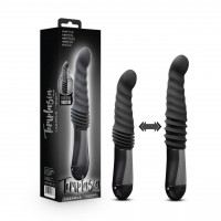 Пульсатор Blush Temptasia – Lazarus Thrusting Dildo – Black, ребристый ствол, 3 скорости — Просмотреть изображение 7