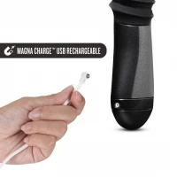 Пульсатор Blush Temptasia – Lazarus Thrusting Dildo – Black, ребристий стовбур, 3 швидкості — Переглянути зображення 3