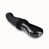 Пульсатор Blush Temptasia – Lazarus Thrusting Dildo – Black, ребристый ствол, 3 скорости — Просмотреть изображение 6