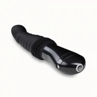 Пульсатор Blush Temptasia – Lazarus Thrusting Dildo – Black, ребристий стовбур, 3 швидкості — Переглянути зображення 6