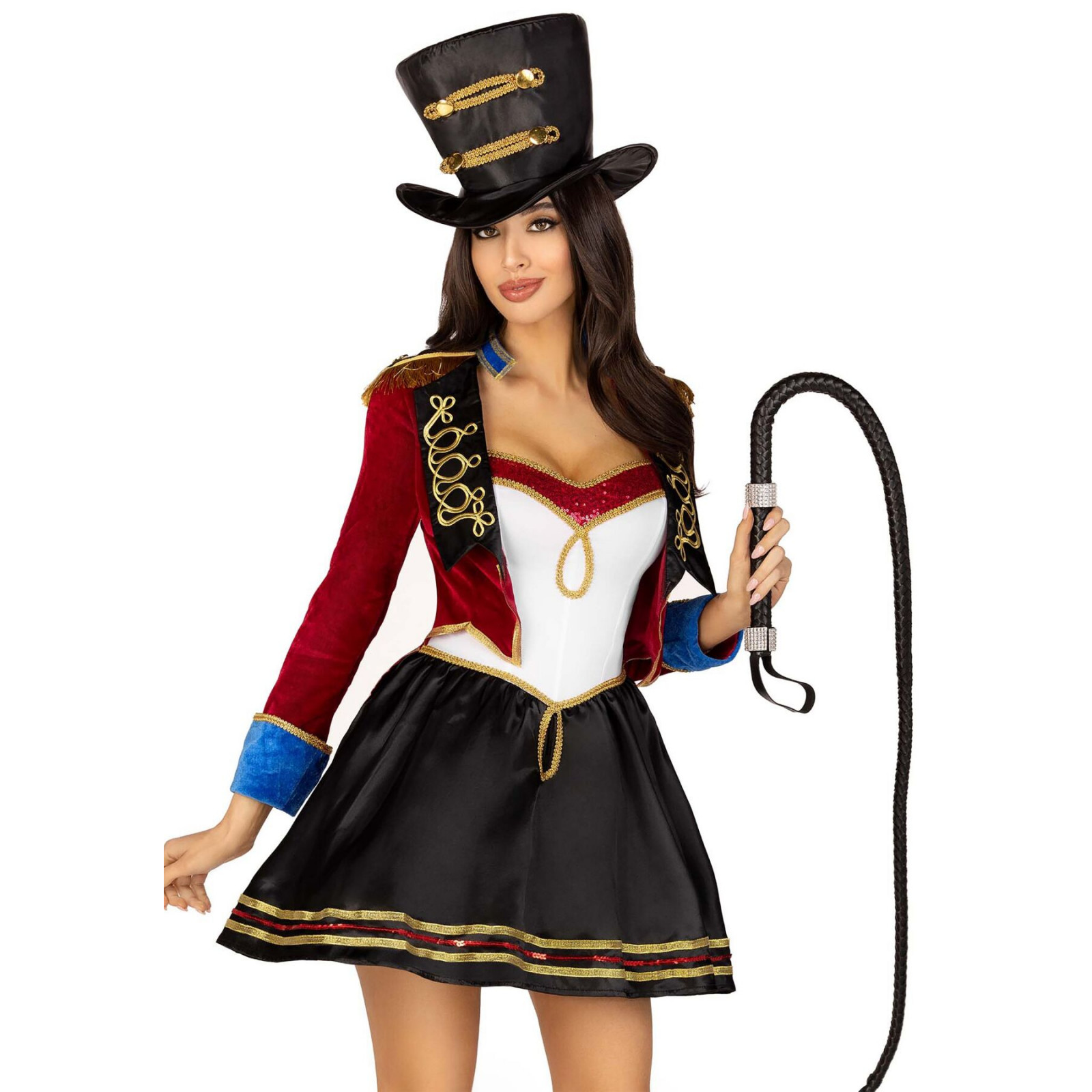Костюм дрессировщицы Leg Avenue Classic Ringmaster Costume S, платье, шляпа