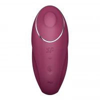 Вібростимулятор-пульсатор Satisfyer Tap &amp; Climax 1 Red, ефект постукування пальцем, 2 мотори — Переглянути зображення 4