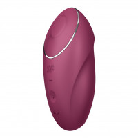 Вибростимулятор-пульсатор Satisfyer Tap & Climax 1 Red, эффект постукивания пальцем, 2 мотора