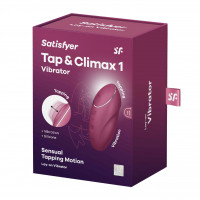 Вибростимулятор-пульсатор Satisfyer Tap &amp; Climax 1 Red, эффект постукивания пальцем, 2 мотора — Просмотреть изображение 8
