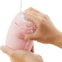 Мастурбатор TENGA PUFFY Strawberry Pink, ультрам’який матеріал, багаторазовий, наскрізний — Просмотреть изображение 12