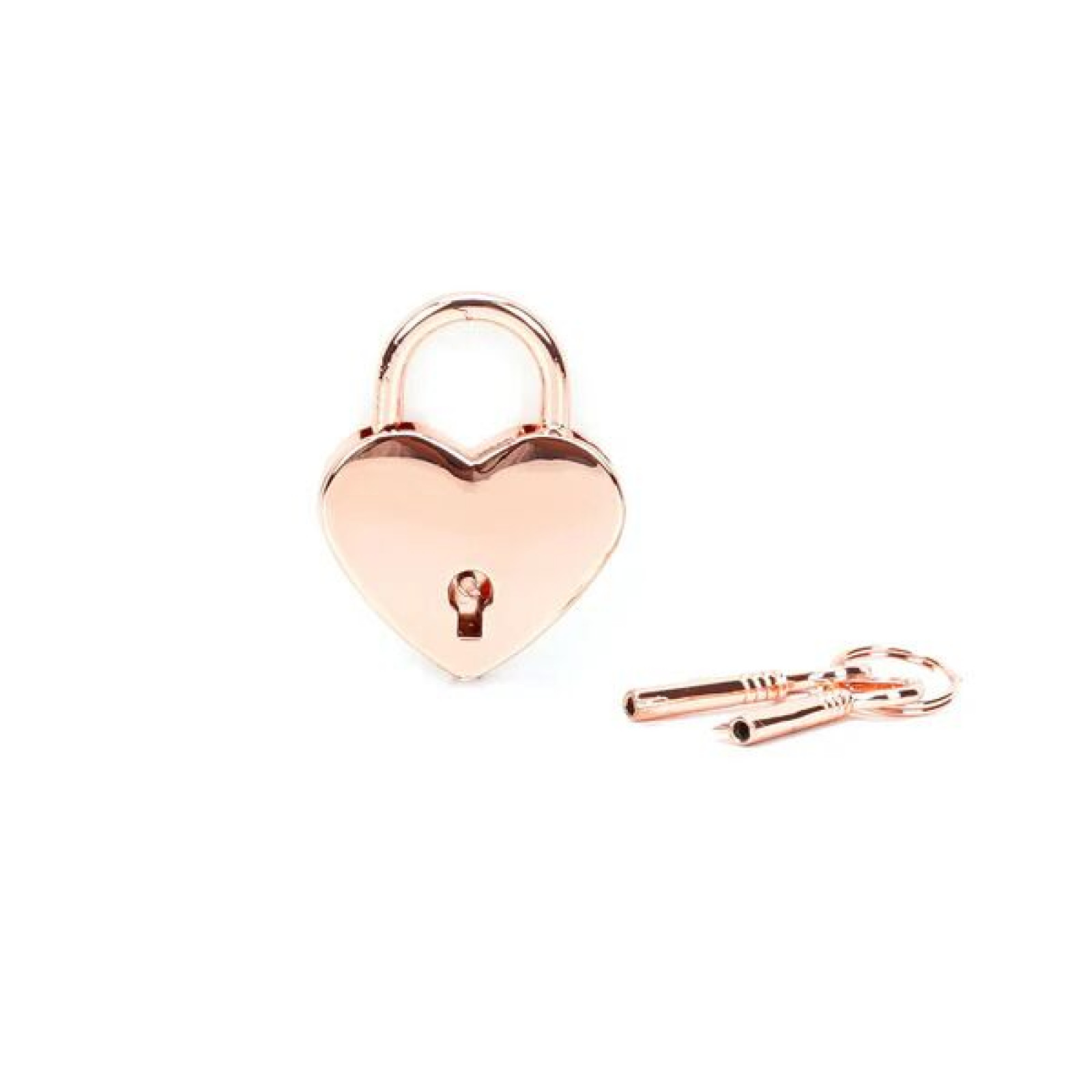 Замочок-сердечко Liebe Seele Heart Shape Padlock Rose Gold (2 шт), універсальний