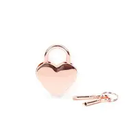 Замочок-сердечко Liebe Seele Heart Shape Padlock Rose Gold (2 шт), універсальний — Переглянути зображення 2