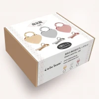 Замочок-сердечко Liebe Seele Heart Shape Padlock Rose Gold (2 шт), універсальний — Переглянути зображення 3