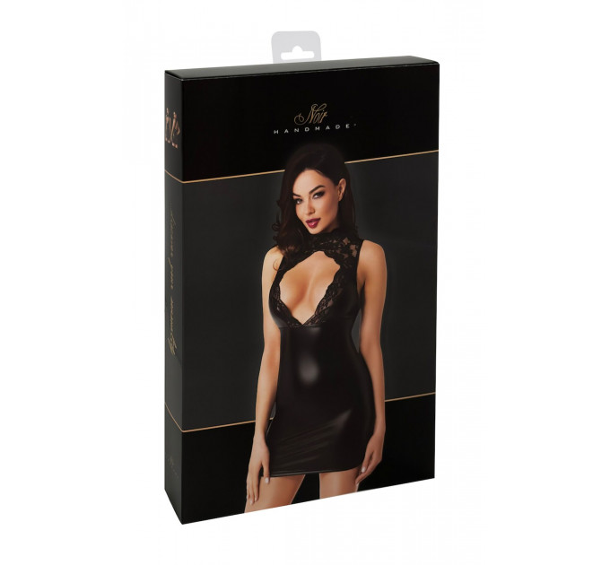Сукня Noir Handmade F343 Powerwetlook and lace mini skirt - XL