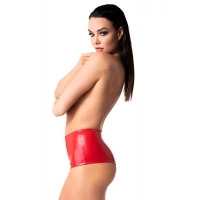 Шорти Noir Handmade F356 Red powerwetlook shorts - S — Переглянути зображення 4
