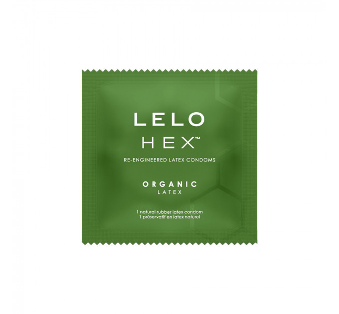 Презервативи LELO HEX Condoms Organic 3 Pack, тонкі та суперміцні