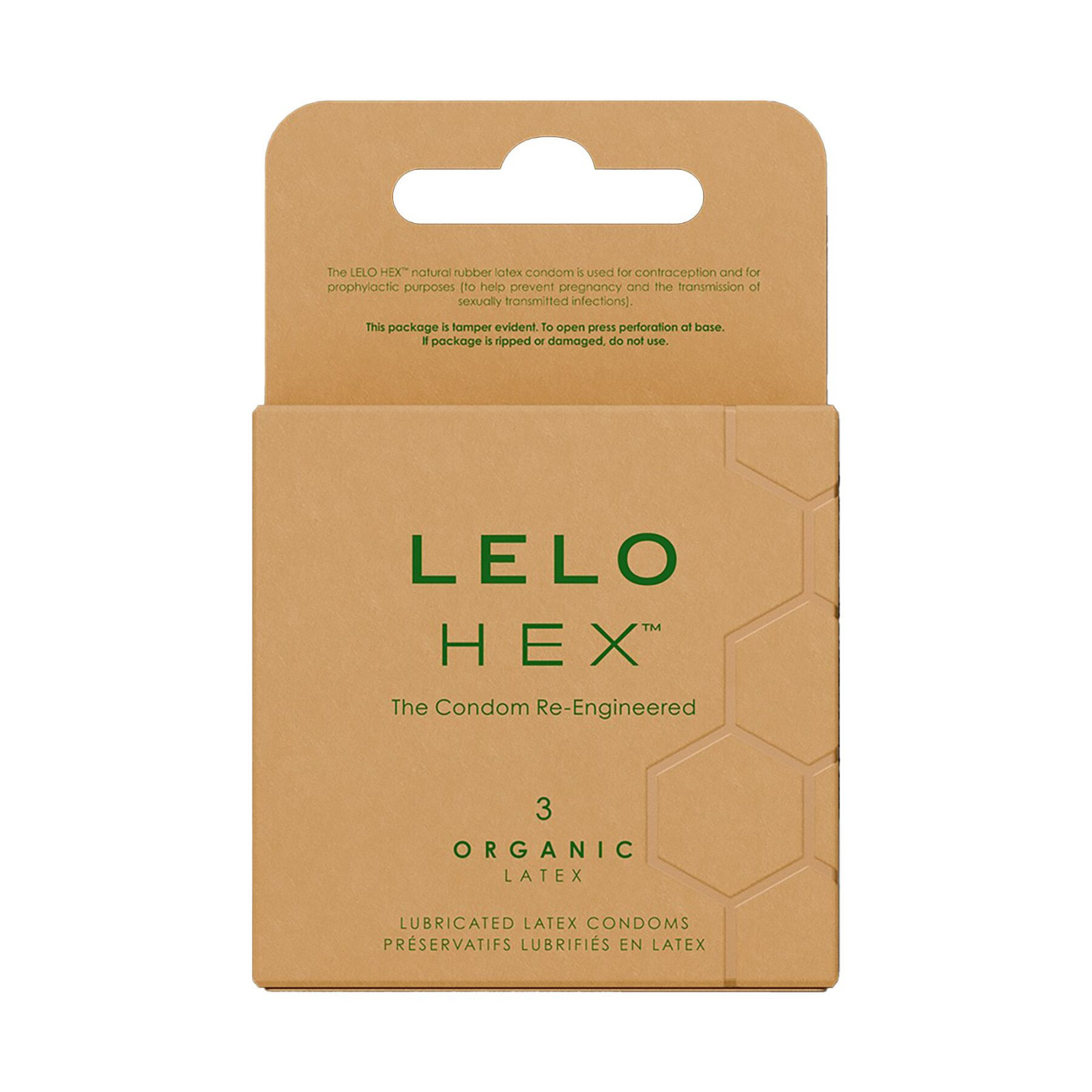 Презервативи LELO HEX Condoms Organic 3 Pack, тонкі та суперміцні