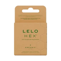 Презервативи LELO HEX Condoms Organic 3 Pack, тонкі та суперміцні — Переглянути зображення 1