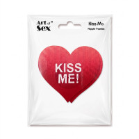 Пестис-сердечки Art of Sex - Kiss me, красный — Просмотреть изображение 3
