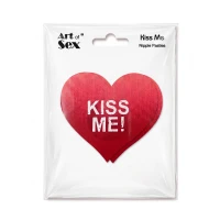 Пестис-сердечка Art of Sex - Kiss me, червоний — фото 3
