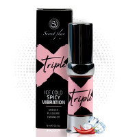 Збуджуючий гель з ефектом вібрації Secret Play Triple X Icy Cold Spicy Vibration, 15 мл