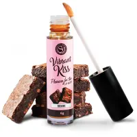 Блиск для губ з ефектом вібрації Secret Play Vibrant Kiss Pleasure For Two Lip Gloss Brownie, брауні — Просмотреть изображение 1