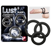 Ерекційні кільця You2Toys Lust, 3 шт, чорні