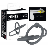 Ерекційне кільце з уретральним стимулятором Penisplug with Glans Ring