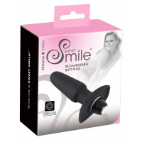 Анальна пробка з вібрацією Sweet Smile Rechargeable Butt Plug, чорна