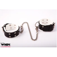 Наручники на ноги Whips Collection, біло-чорні — Просмотреть изображение 1