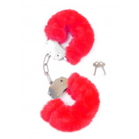 Наручники Fetish Boss Series Furry Cuffs, червоні