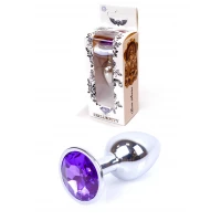 Анальна пробка Jewellery Silver PLUGPurple — Переглянути зображення 1