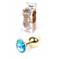 Анальна пробка  -Jewellery Gold PLUGLight Blue